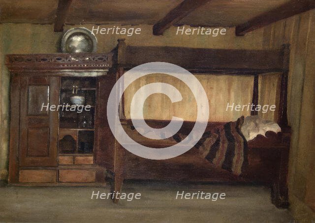 Mother's Bed, 1879. Creator: Gustav Wentzel.