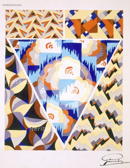 Interior design pattern, c1930s. Creator: French School (20th Century).