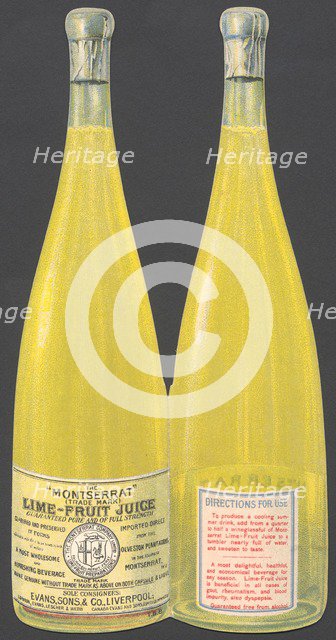 Montserrat Lime Fruit Juice, 1890s. Artist: Unknown