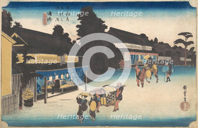 Narumi, Meibutsu Arimatsu Shibori, ca. 1832-1833. Creator: Ando Hiroshige.