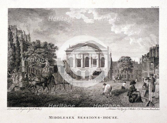 Clerkenwell Green, Finsbury, London, 1796. Artist: James Walker