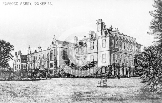 'Rufford Abbey, Dukeries', Nottinghamshire, c1900s. Artist: Unknown