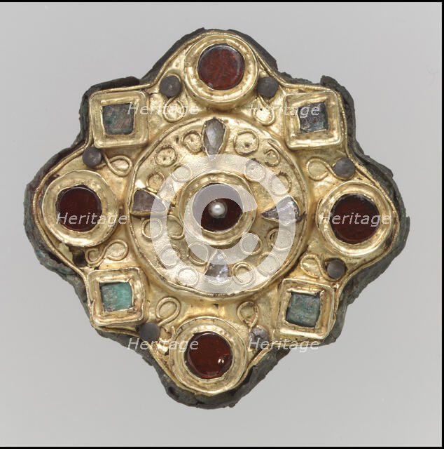 Disk Brooch, Frankish, 650-725. Creator: Unknown.
