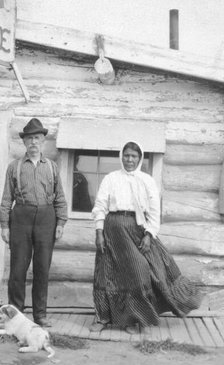 Jim Haly and his squaw, between c1900 and 1916. Creator: Unknown.