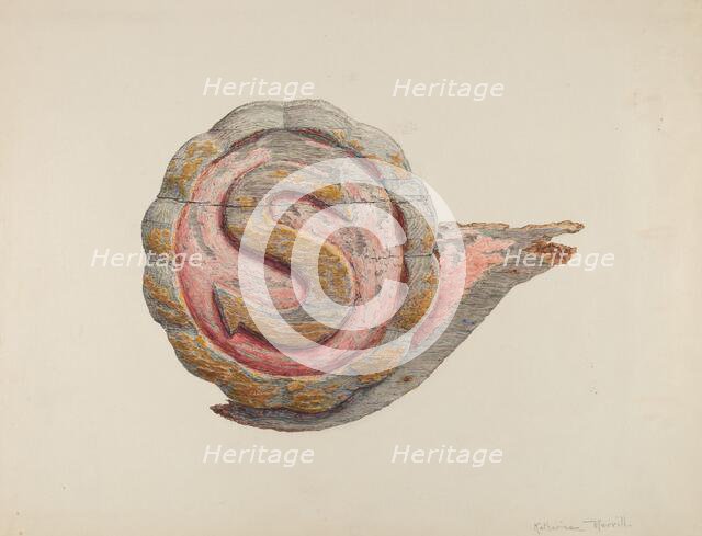 Insignia Letter "S", c. 1939. Creator: Katharine Merrill.