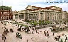 The New Public Library, New York, USA, 1910. Artist: Unknown