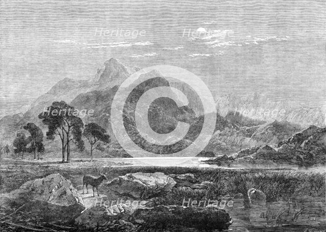 "Loch Ericht - a Bright Night", by A. Gilbert - from the last Winter Exhibition, 1864. Creator: W Thomas.