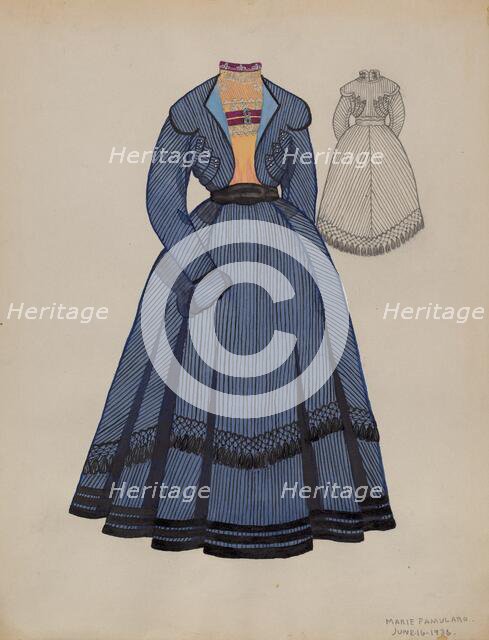 Dress, 1936. Creator: Marie Famularo.