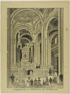 Interior of the Collegiate Church of Guadalupe, 1898. Creator: José Guadalupe Posada.