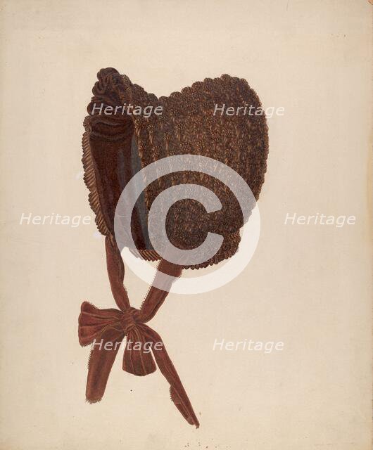 Woman's Bonnet, 1935/1942. Creator: Marie Famularo.