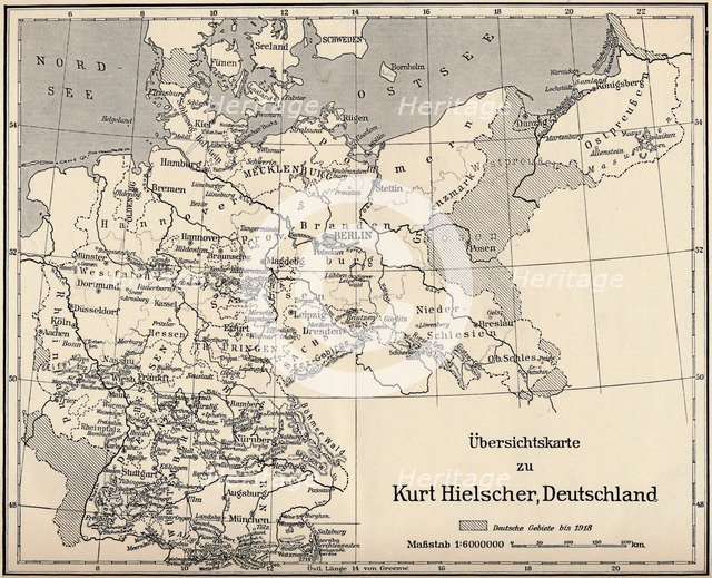 'Ubersichtskarte zu Kurt Hielscher Deutschland', 1931. Artist: Kurt Hielscher.