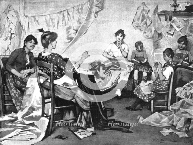 ''Venetian Costume Makers', 1888. Creator: Samuel Melton Fisher.