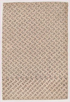 Sheet with an overall pattern of semicircles, 19th century. Creator: Anon.