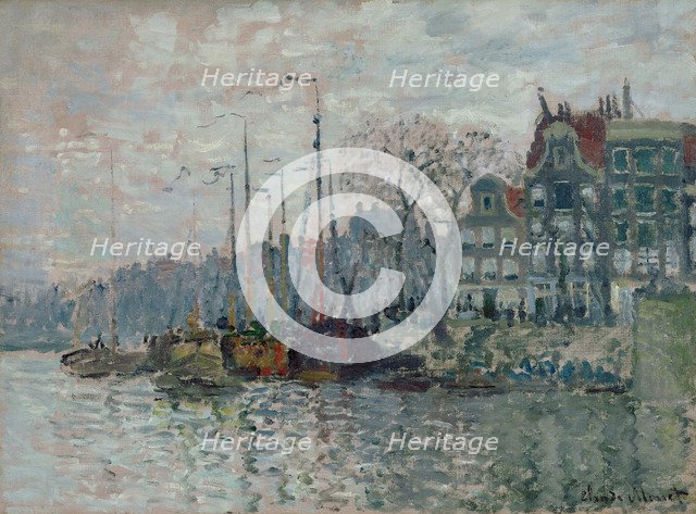 View of the Prins Hendrikkade and the Kromme Waal in Amsterdam, 1874. Artist: Monet, Claude (1840-1926)