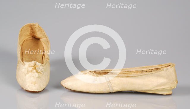 Wedding slippers, American, 1810-19. Creator: Unknown.