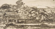 Native Barns and Huts at Akaroa, Banks Peninsula, 1845, 1860. Creator: Charles Meryon.