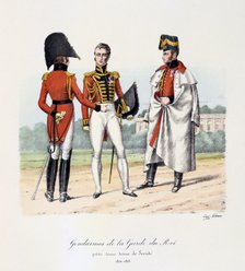 Gendarmes de la Garde du Roi, Petite Tenue and Tenue de Socièté, 1814-15 Artist: Eugene Titeux