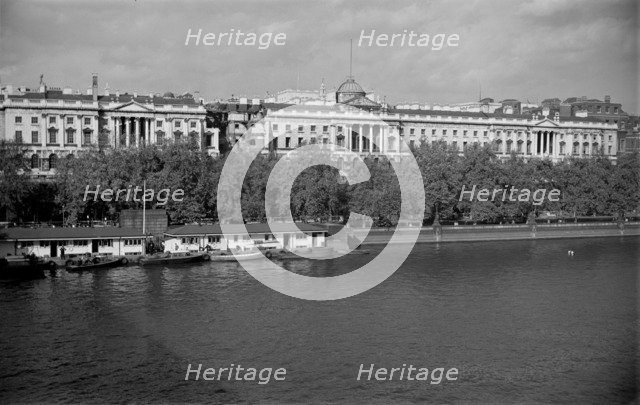 A police launch, Thames River Police station, Victoria Embankment, London, c1945-c1965. Artist: SW Rawlings