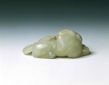 Jade Buddhist lion dog, Yuan dynasty-Ming dynasty, China, 13th-16th century. Artist: Unknown