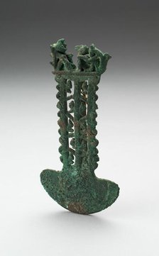 Ceremonial Knife (Tumi) With Figural Scene and Zoomorphic Figures, A.D. 1100/1470. Creator: Unknown.
