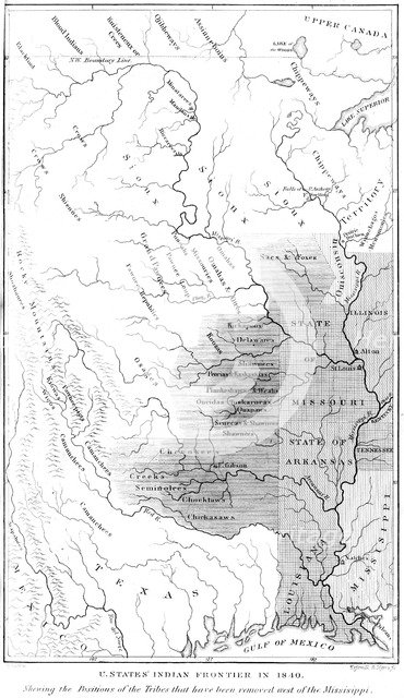 United States Indian frontier, 1840 (1841).Artist: Tofswill and Myers