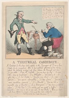 A Theatrical Candidate, 1797., 1797. Creator: Thomas Rowlandson.