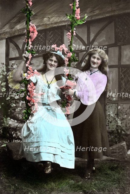 Zena (1887-1975) and Phyllis (1890-1975) Dare, English actresses, 1906.Artist: Foulsham and Banfield