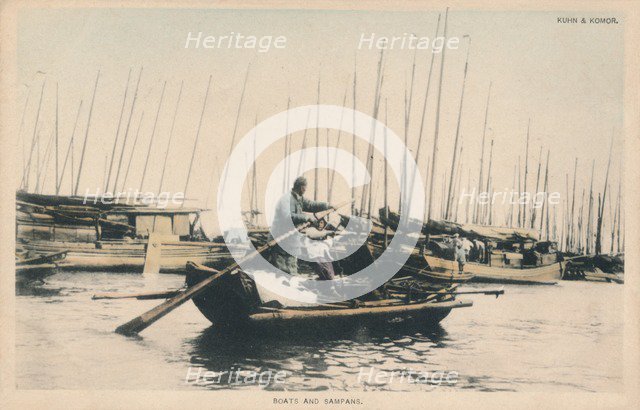 'Boats and Sampans', c1910.  Artist: Unknown.