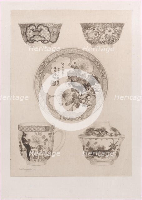 Famille Rose Japonaise, 1862. Creator: Jules-Ferdinand Jacquemart.