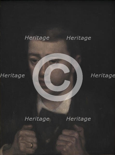 Portrait of the composer and violinist Fini Henriques (1867-1940), c1896. Creator: Hammershøi, Vilhelm (1864-1916).