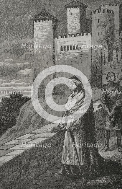 Pope Luna in the castle of Peniscola...in 1411 until his death..., 1890. Creator: Unknown.