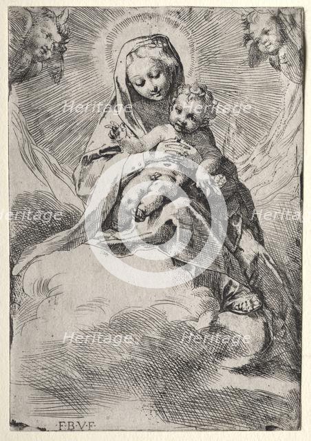 Madonna in the Clouds, c. 1581. Creator: Federico Barocci (Italian, 1528-1612).