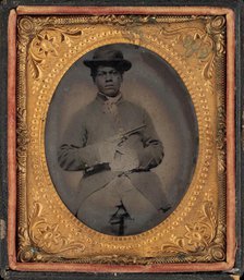 Portrait of a USCT Private, 1863-1865. Creator: Unknown.