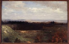 View of the Bois de Boulogne, from Boulevard Suchet, c1860. Creator: Unknown.