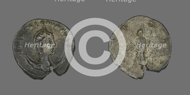 Antoninianus (Coin) Portraying Empress Salonina, 253-260. Creator: Unknown.