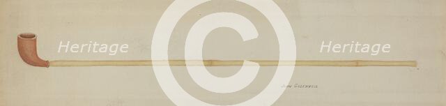 Shaker Clay Pipe, c. 1941. Creator: John Greenwell.