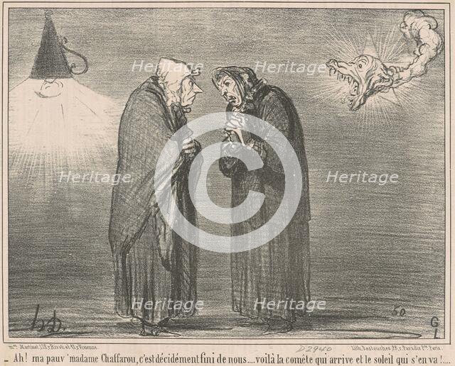 Ah! Ma pauv' Madame Chaffarou ..., 19th century. Creator: Honore Daumier.