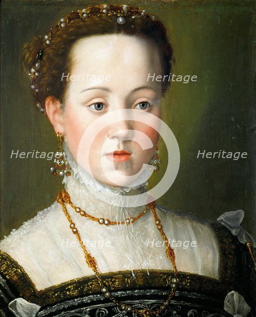 Archduchess Anna of Austria (1549-1580), Queen of Spain, ca 1563. Artist: Arcimboldo, Giuseppe (1527-1593)