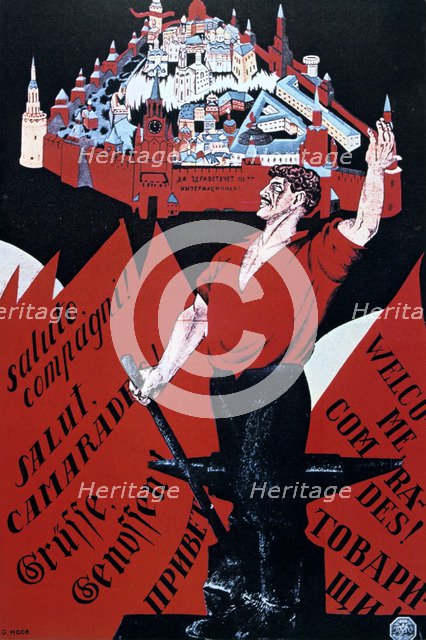 'Long Live the Youth International', 1921.  Artist: Dmitriy Stakhievich Moor
