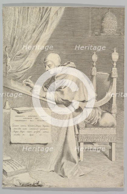St. Gregory, 1681. Creator: Claude Mellan.