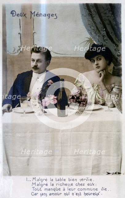 The Couple, French Postcard, c1900. Artist: Unknown