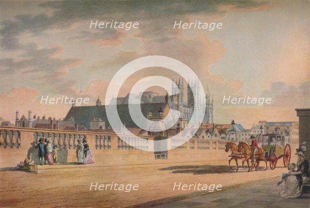 'View on Westminster Bridge', 1792. Artist: Thomas Malton II.