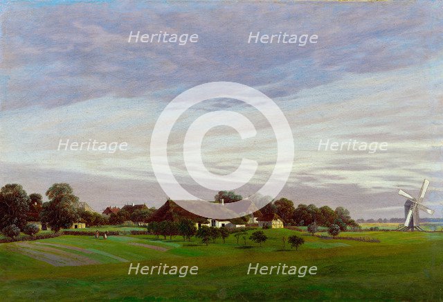 Flat Countryside (Near Greifswald), 1822-1823. Artist: Friedrich, Caspar David (1774-1840)