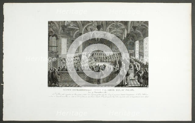 Special Meeting Held by Louis XVI at the Palace, 1798-1804. Creator: Claude Niquet I.
