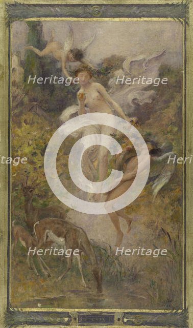 Sketch for the town hall of the 10th arrondissement of Paris: Taste, 1906. Creator: Lionel Noel Royer.