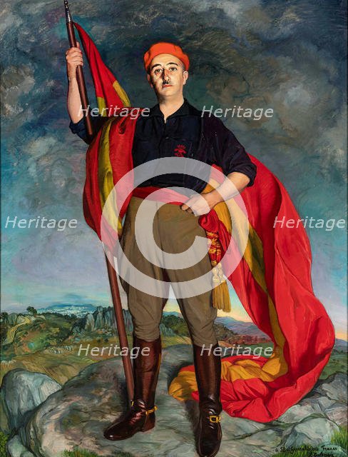 Portrait of Francisco Franco, 1941. Creator: Zuloaga y Zabaleto, Ignacio (1870-1945).