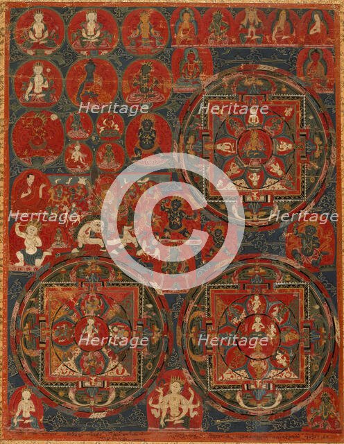 Three Mandalas, 16th century. Creator: Anon.