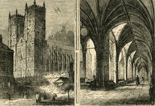 'The Western Towers and Cloisters of Westminster Abbey', (1881). Creator: Unknown.