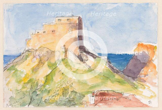 Ragusa, the old castle seen from the window of the hotel Impérial 1902 (morning), 1902. Creator: Carel Nicolaas Storm.
