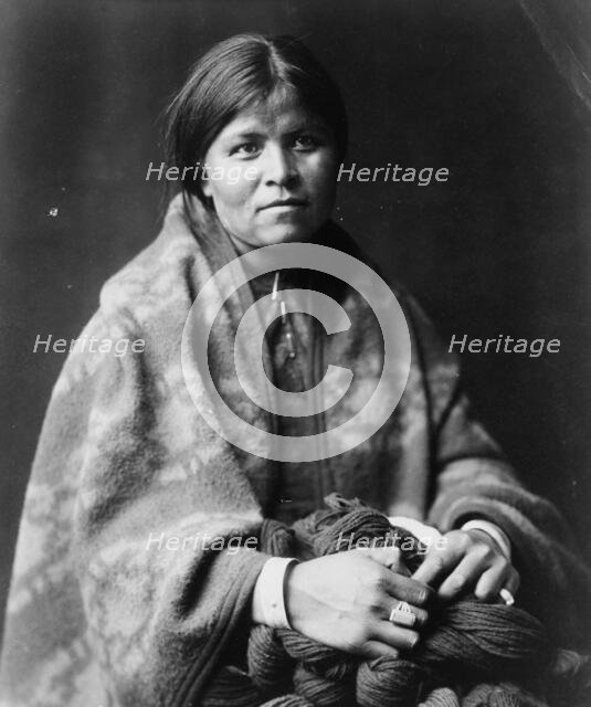 The blanket maker - Navaho, c1904. Creator: Edward Sheriff Curtis.